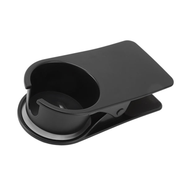 Kopholder Klemme Skrivebord Side Glas Krus Flaske Klemme Stativ Plastik til Hjemmekontor Opbevaring Sort
