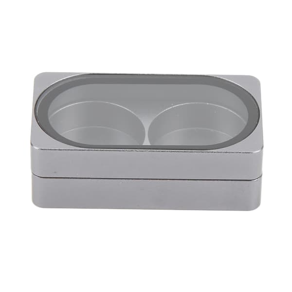Cue Tip Opbevaringsboks Aluminium Legering Magnetisk Sugning Cue Tip Beholder til Billardspillere 2 Huller