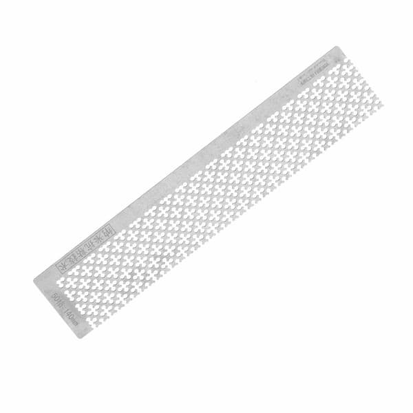 Rhinestone Maleri Lineal Rustfrit Stål Tomme Gitre Punkt Borepen Lineal til 5D DIY 140MM
