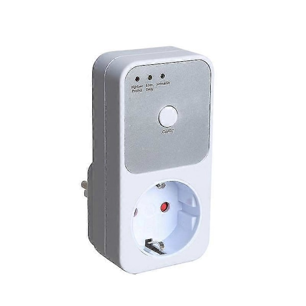 Automatisk Spenningsbeskytter Stikkontakt 170-260V Spenningsbeskytter Sikker Beskyttelse 5-6 Minutters Forsinkelse Stikkontakt Bryter EU Plugg