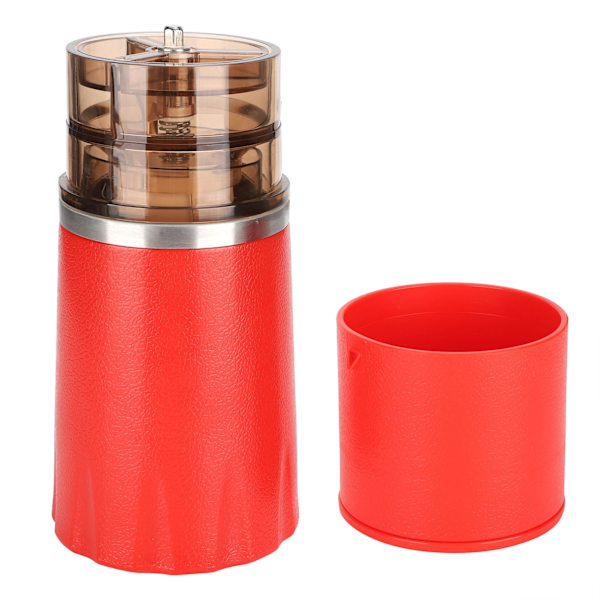 4 i 1 Multifunksjonell Kaffeemaskin Kaffeemaling Kopp Manuell Bønne Kvern Kaffe Tilbehør Rød