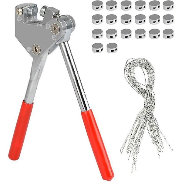 Tang Forseglingstang Sett Rød Blyforsegling 10mm Plasthåndtak (1x Forseglingskabeltang + 20 x Blyforseglinger + 20 x Forseglingswire)