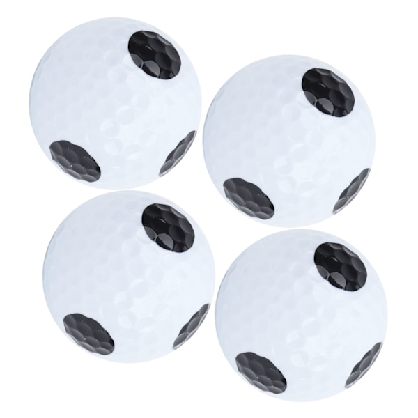 4 stk. Golf Putting Practice Dobbelt Lag Spil Bold Hvid Sort Bold Sort Prik Bold