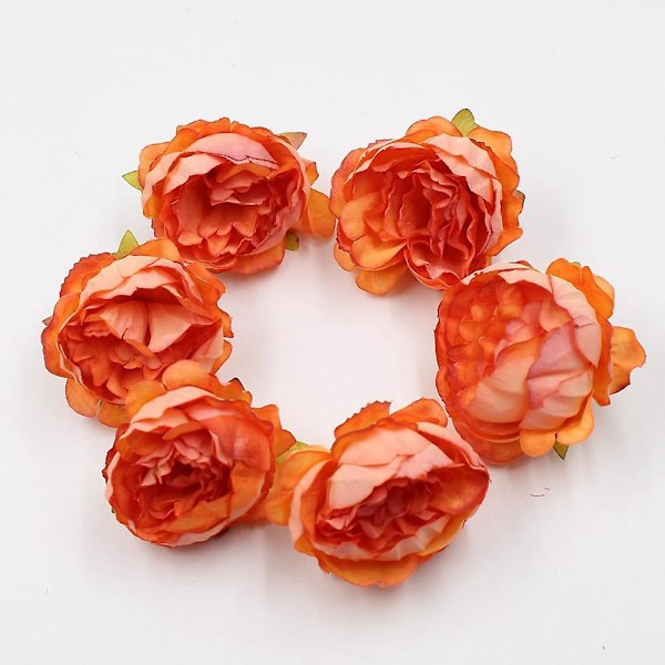 Set med 9 stycken konstgjorda rosenhuvuden för DIY bröllopskort, fest, hemdekoration (9 olika färger)