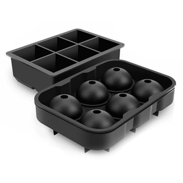 Iskubbeform Isbitkule Ball Maker Mold Silikonboks Enkel Utgivelse med Lokk for Bar Hjem