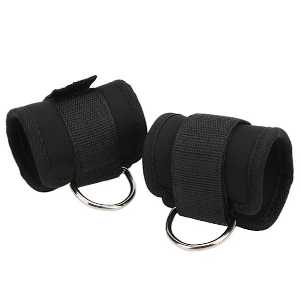 2 kpl / set Säädettävät pehmustetut nilkan ranneke hihansuut Double D Rings Gym nilkkahihnat jalkojen pidennyksille