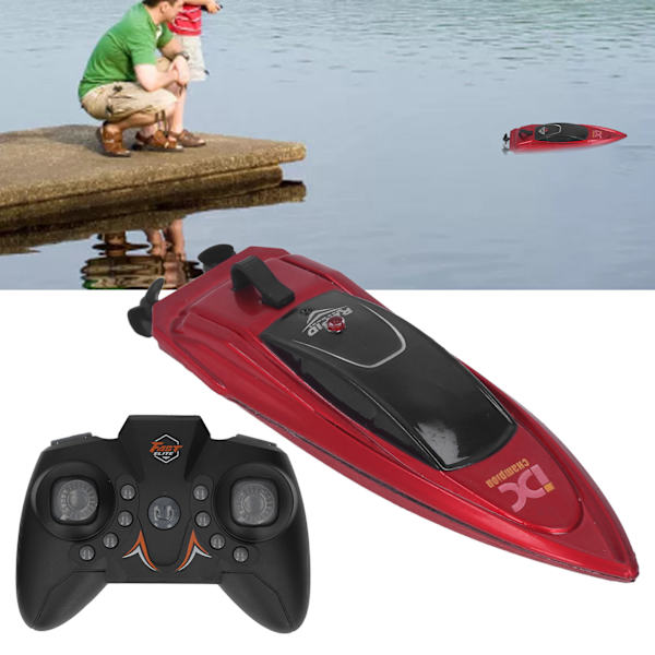 Høyhastighets USB-fjernkontroll Mini Speedboat Toy - Rød Red