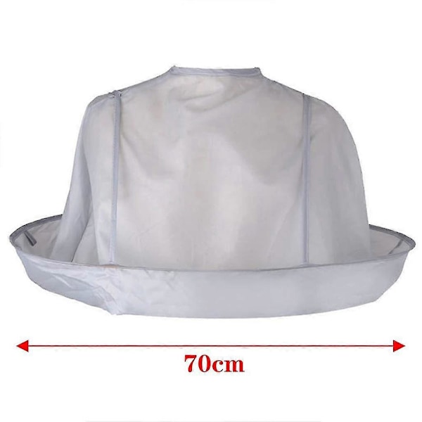 70CM Professionell Hårklippningskappa, Hårfångare, Frisörparaplykappa för Vuxen Frisörkit (70CM/27.5in, Silver) Zekai