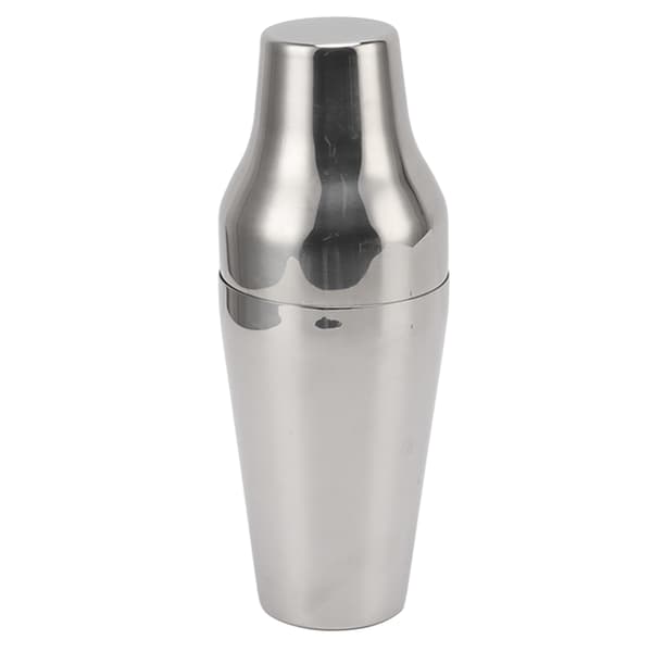 Drinkshaker i rostfritt stål fransk stil 2-delad Martini Mixer Drinkshaker för Bar Hem Camping Picknick Silver
