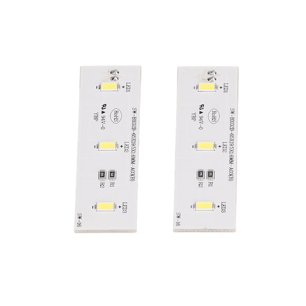 2 st LED-ljuslist för kylskåp, ersättningsdel för frys, SW BX02B DC 12V