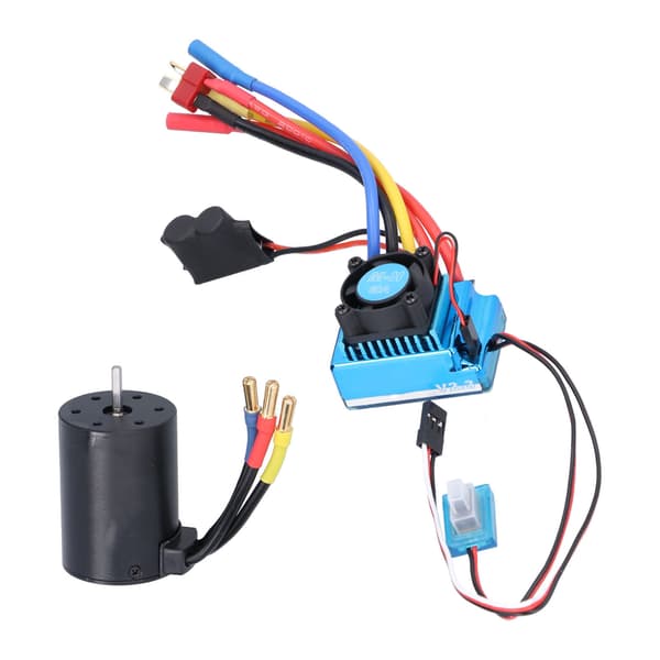 3650 3900KV 4P Sensorløs børsteløs motor+60A børsteløs ESC-erstatning til 1/10 RC-bil