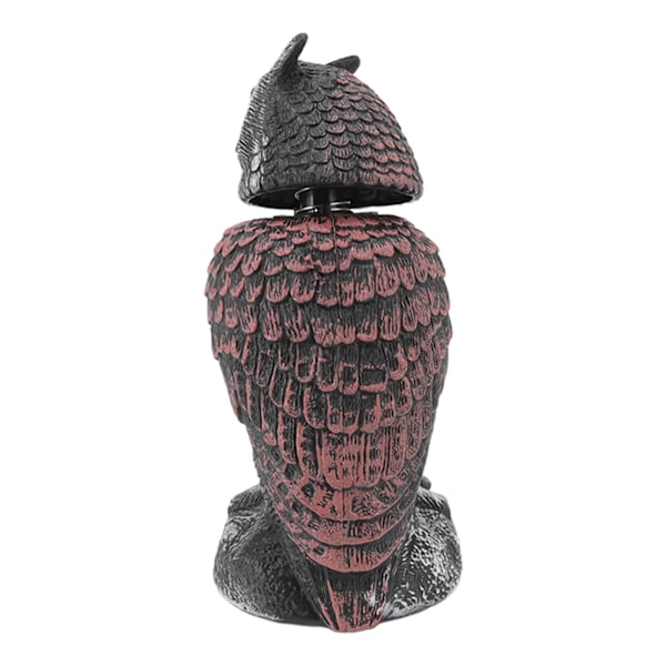 Owl Decoy Plastrandig Liten Skakbar Vattentät Levande Form Fake Owl Fågelskrämmor för innergårdar Utomhusgräsmattor