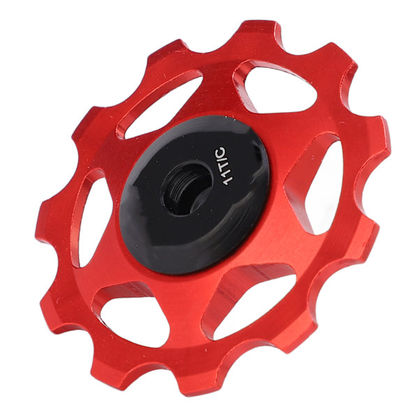 Fjellsykkel bakre derailleur trinse 11T bakre jockey hjul guide trinse trinselager beslag spenningshjul rød