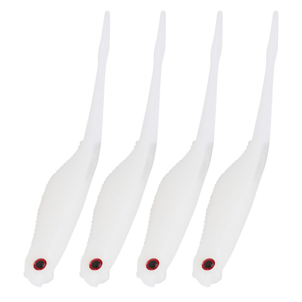Gaffelhaleorm myk lokke 130 mm/7g Enkel dobbel farge kunstig bassagn fiskeutstyr Hvit