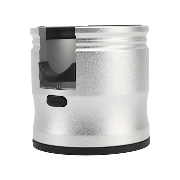 Rund kaffepresshållare i aluminiumlegering, halkfri, justerbar, universell, för hem och kafé, silver