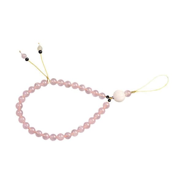 Universal Phone Strap Beaded Phone Chain For Mobile Phones Prevent Damage 1Set Pink Pink 15X1CM