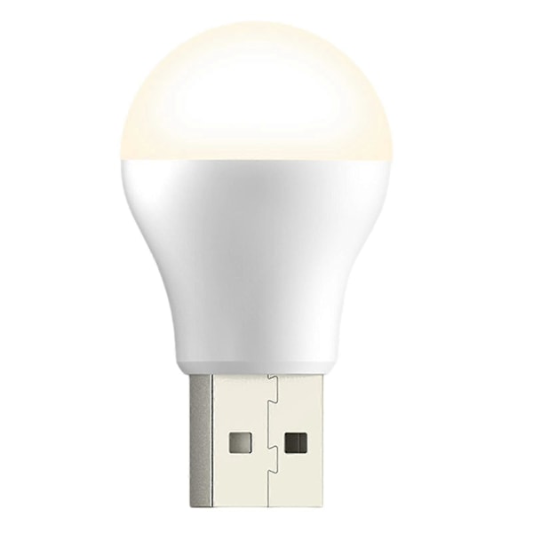 USB LED Pære 3W Bærbar LED Lampe 5V Boglamper Energibesparende Nødlampe Udendørs Campinglys Indendørs Læselampe Pære hvidt lys 3 stk
