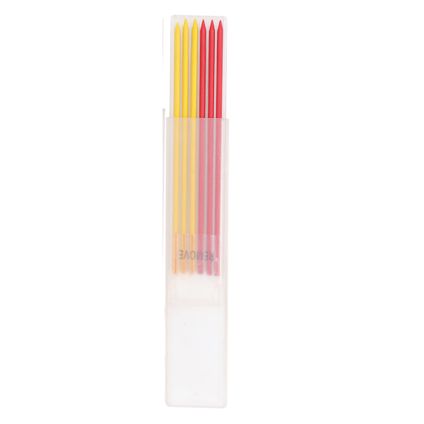 6 st Carpenter Pencil Refill 2,8 mm HB Marking Scribing Tool Set Kit for Woodworking Red Yellow Wax