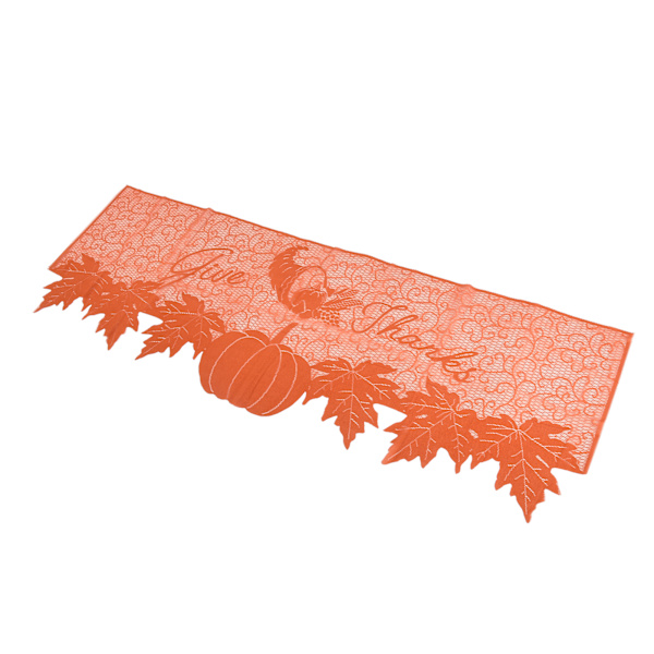 Thanksgiving bordslöpare premium polyester slät yta mjuk textur hög hållbarhet Thanksgiving eldstadssjal