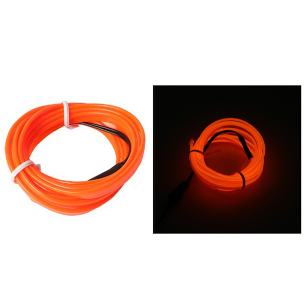 Auton LED-nauhavalo, valaiseva 9,8 jalkaa joustava ympäristönauhavalo auton sisustuksen koristeluun, oranssi