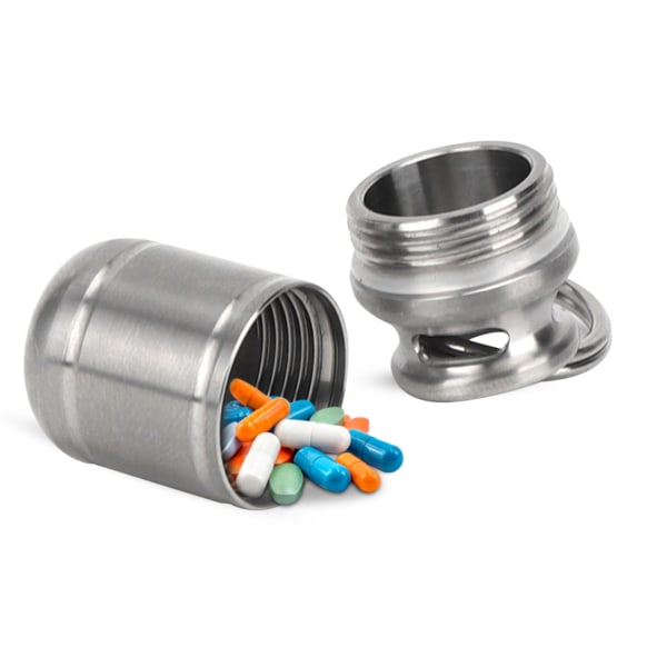 Bærbar titaniumlegering medicinholder vandtæt lagerhus mini pille opbevaringsflasker