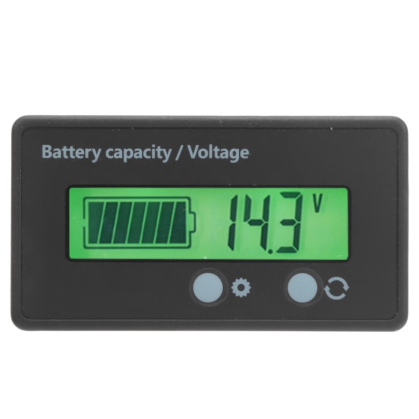 DC10-100V LCD-batterikapacitetsindikator, voltmeter, spændingstester, måler, grønt baggrundslys