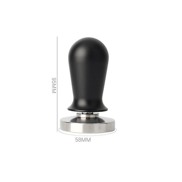 Kaffetamper i rostfritt stål, 58 mm platt bas, för kaffepulver, kaffebartillbehör