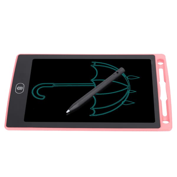 8,5 tums LCD-skrivplatta Barn Smart Graffiti Ritbräda Monokrom Handskrift Ljusrosa