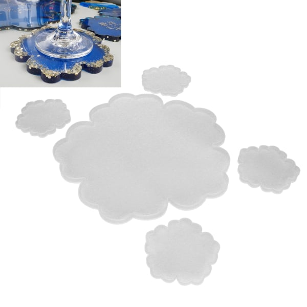 Resin Flower Coaster Molds Set för heminredning