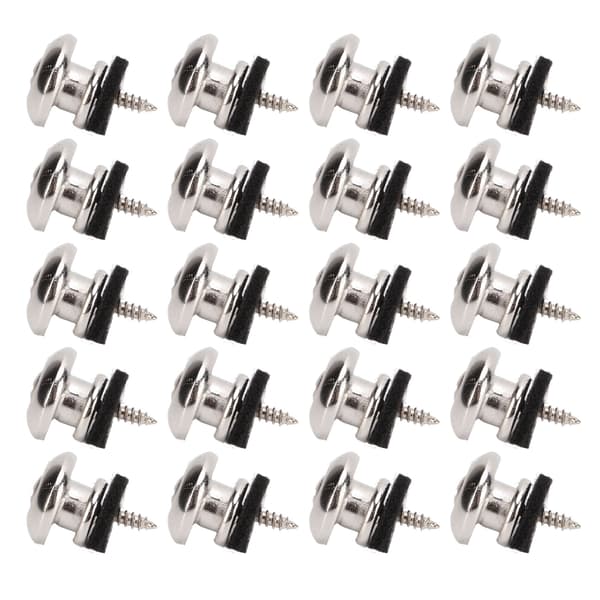 20 stk gitarreimknapp endepinne metallinstrumenttilbehørssett for bass ukulele