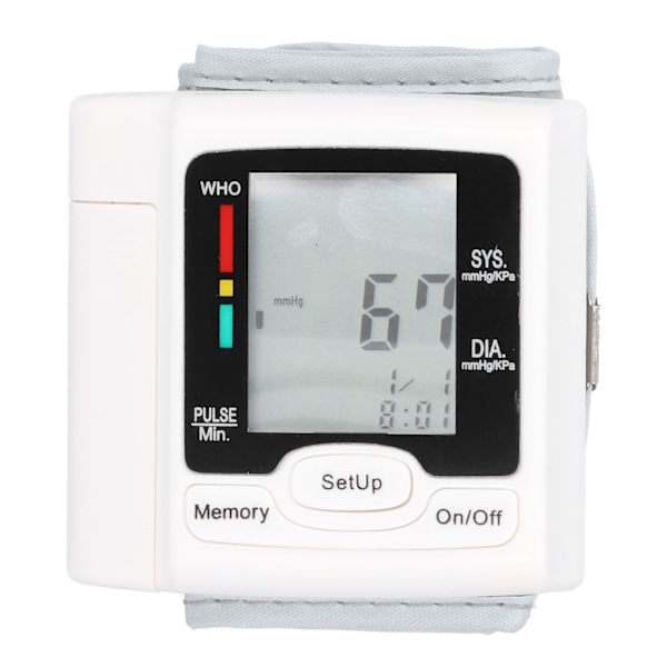 Automatisk handledsblodtrycksmätare Digital LCD-display Pulsmätare Mätinstrument B-stil