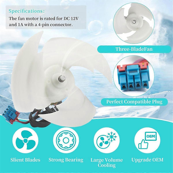 EAU63103302 Kylskåpskondensorfläktmotor