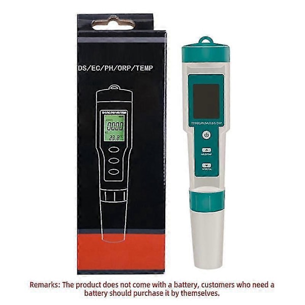 C-600 Vedenlaadun Testauslaite Juomavedelle - 7-in-1 pH/TDS/ORP/Suolapitoisuus/O.P./Lämpötilamittari