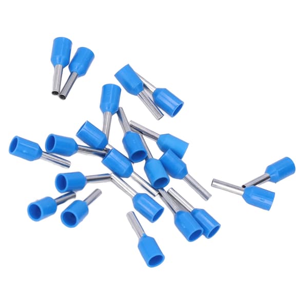 100 stk. E1508 Pin Cord End Terminal Kobber PVC-tråd Isolert Ferrule Crimp Terminaler for Elektronisk Utstyr