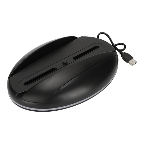 LED vertikalstativ stilig plug and play konsolldokkingstasjon med 3 USB2.0-porter fargerikt lys for PS5-konsoller svart