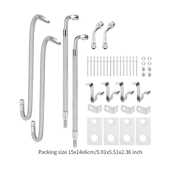 Generisk 15-tums Dually Ventilstam E x tenders Kit Passar 16\" till 19.5\" Dubbla Hjul