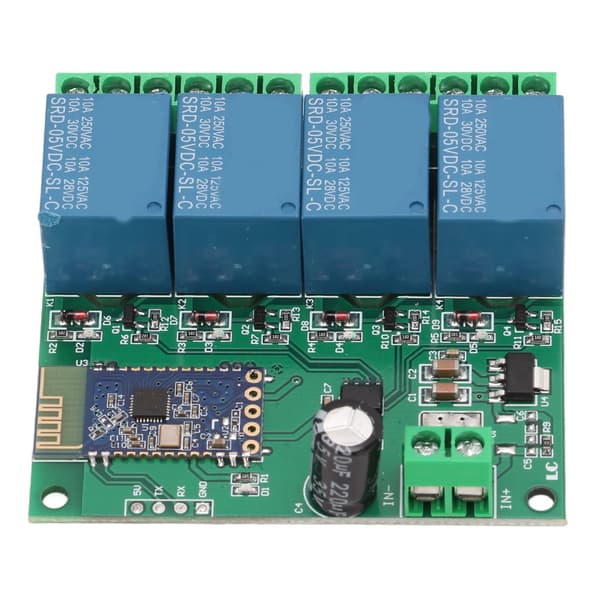 4-kanals Bluetooth-relémodul fjernkontroll med sterk anti-interferensevne for smarthjem DC5V