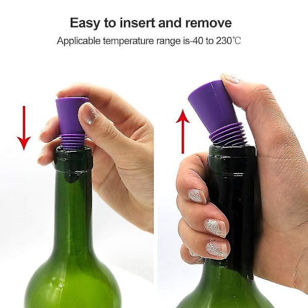 Blå silikone flaskehætter - Lækagefri drikkevaredæksler til øl, sodavand, champagne - Fresh Saver Propper - Køkken- og bartilbehør - 1 stk.