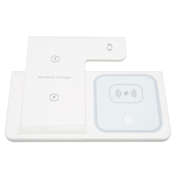 Trådløs lader 3 i 1 trådløs ladestasjon for IPhone 13 12 11 XS XR XS X 8 Plus Klokker Headset Hvit