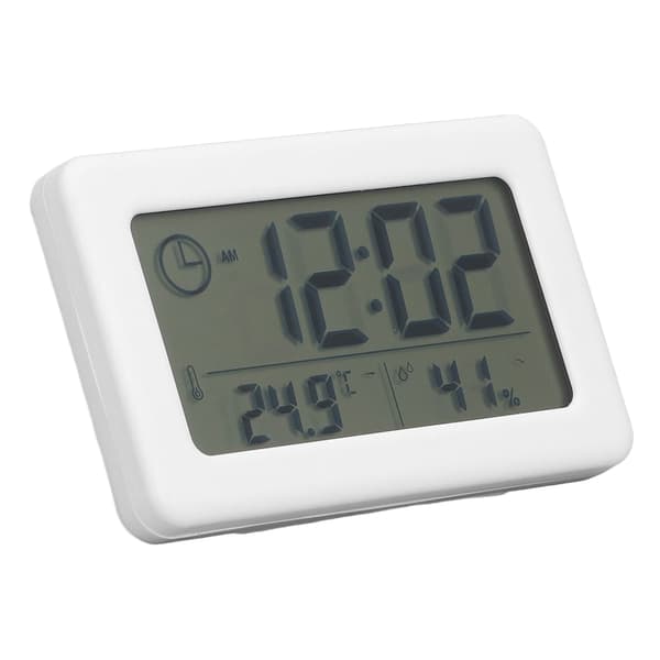 Digital klocka Enkel Mini Speciell Spegeldesign Bärbar Praktisk Vit Elektronisk Klocka