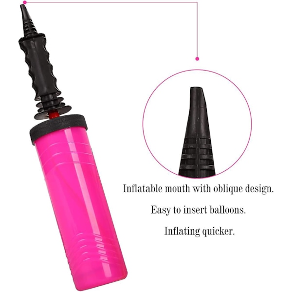 3 Stycken Ballongpump, Manuell Handhållen Inflator, Uppblåsning av Ballonger för Festballonger, (Slumpmässig Färg)