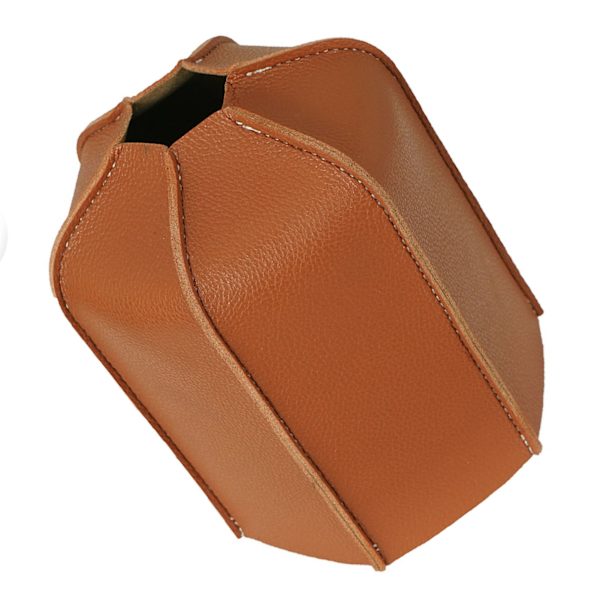 Flat Gassbeholder PU Lærhylse Brenselstank Beskyttende Etui Camping Komfyr PU Lærdeksel for Utendørs 450g 11.5x14.5cm