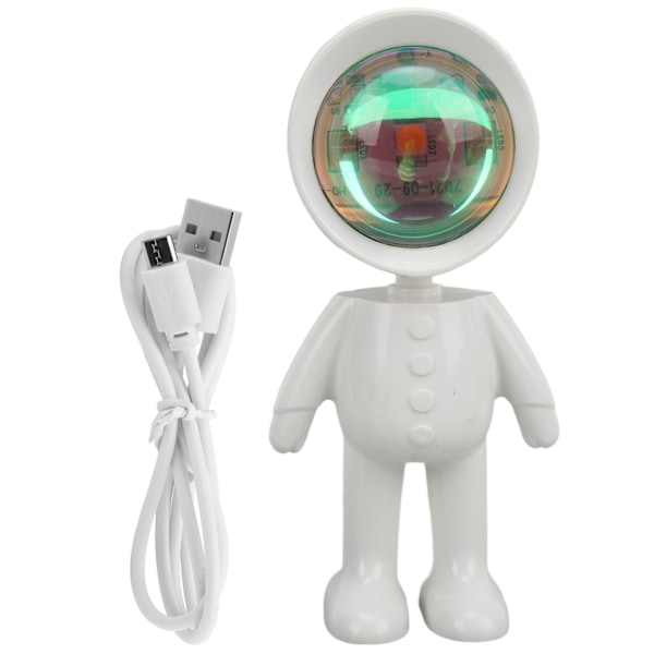 Sunset Lamp Projector Spaceman Figure 360 Degree Rotation Touch Switch Wide Applicability Sunset Projector