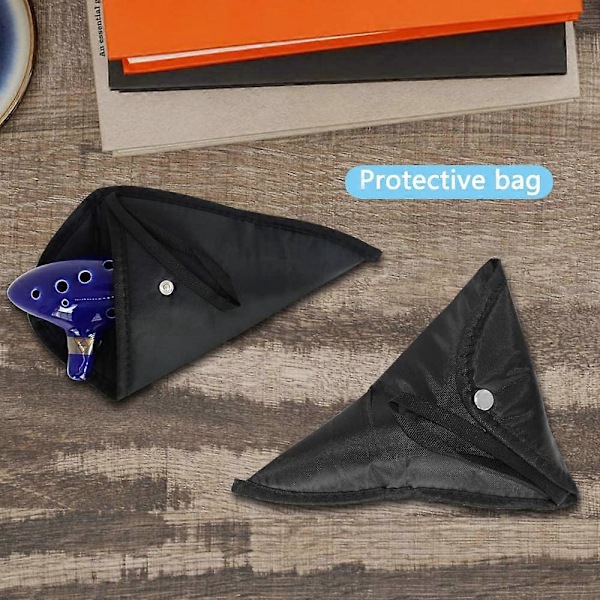 Ocarina med halsrem og sangbog, 12-hullers C Viola Ocarina med gaveæske, håndformet displaystand og sort beskyttelsestaske