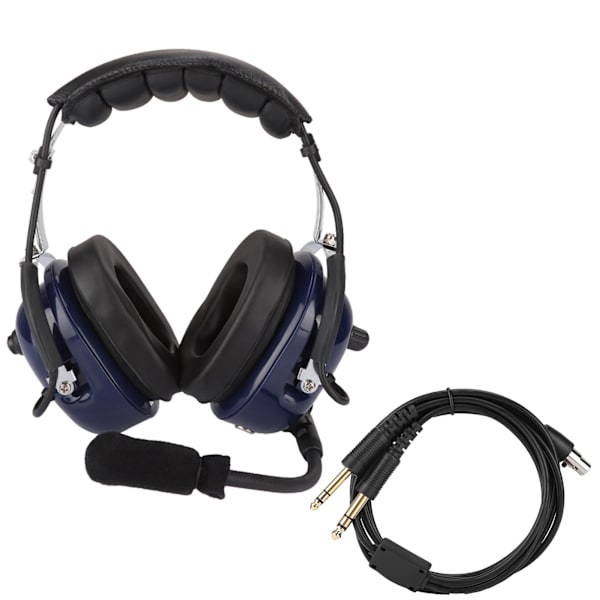 General Aviation Headset, Dual Plug Pilot Headset, 3,5 mm Noise Reduction Headset för piloter