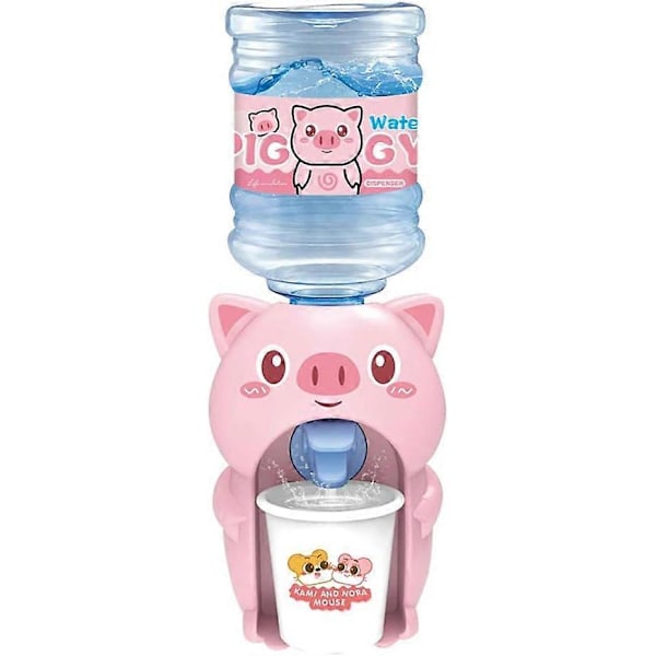 2025 Egnet Mini Drikkefontene for Barn Søt Gris Drikkefontene Barnas Morsomme Drikkefontene (Rosa)