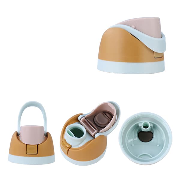 Ersättningslock för OWala Termosflaska Enknapps Vattenflasklock Inget Läckage Vatten Flip-lock Beige, 8*6.4