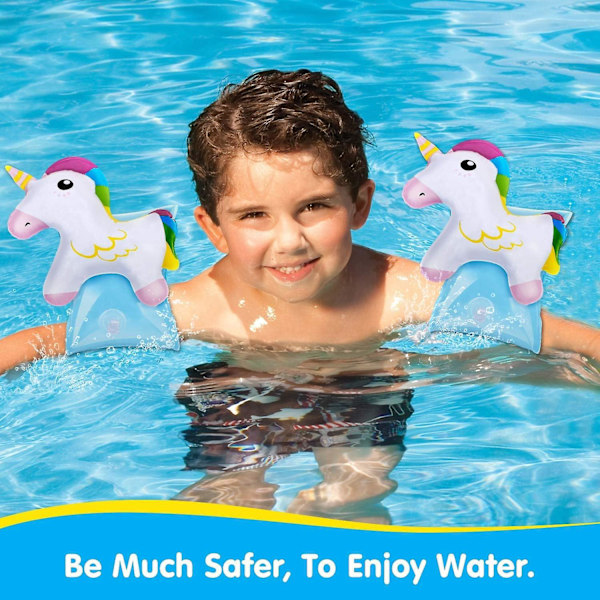 Uppblåsbara Armringar för Barn 3-6 År Floatie Ärmar Rör Vatten Simning Armband