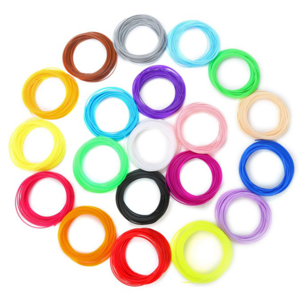 20 rullaa 3D-kynäfilamenttia PLA 10,9 jardin pituisia erilaisia ​​värejä tasoittava, turvallinen 3D-kynäfilamentti vaihtoa varten