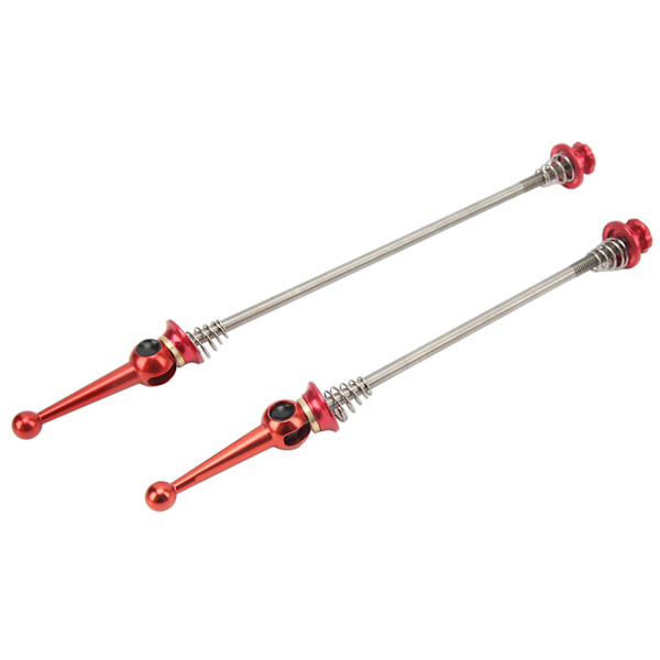 CANSUCC 2 stk Cykelhjulspyd Aluminiumslegering Quick Release Titanium Legering Stang til Mountainbikes Landevejscykler Rød